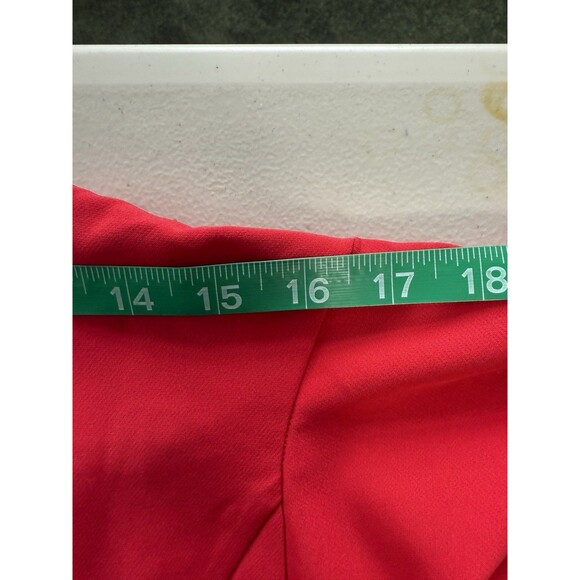 Lane Bryant Women’s Red Flutter Sleeve Midi Dress V-Neck Fit & Flare Holiday 20 - Picture 11 of 12